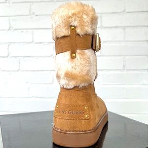 G By Guess Women's Aussie Faux Fur Round Toe Ankle Boots - 8.5M